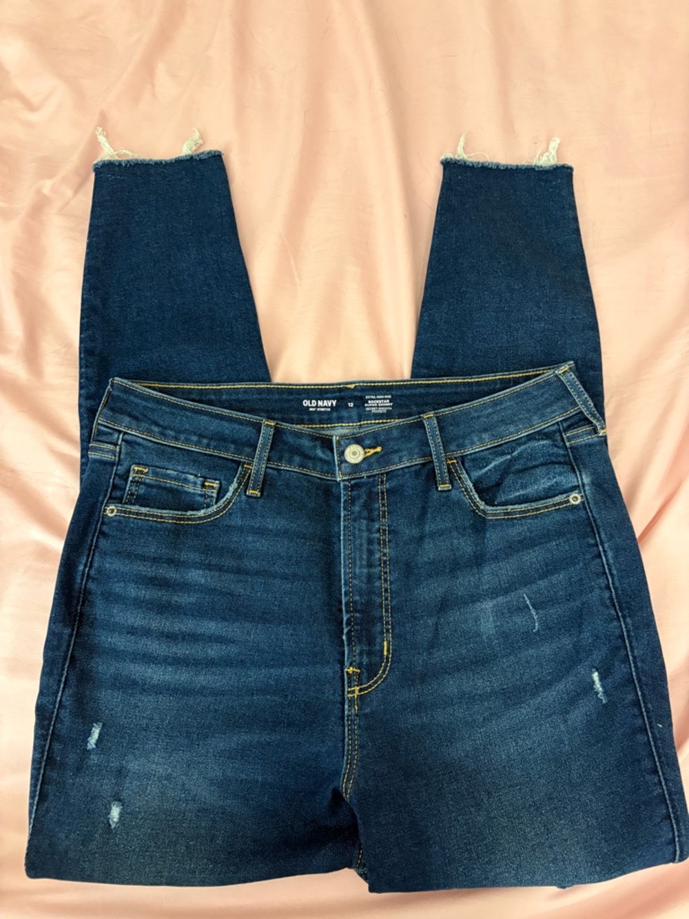 OLD NAVY WOMENS ROCKSTAR SUPER SKINNY JEANS SZ 12